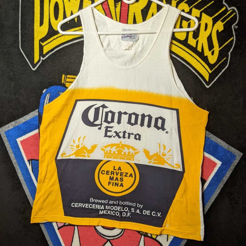 Vintage 90s Corona Extra All Over Print Tank Top sz M